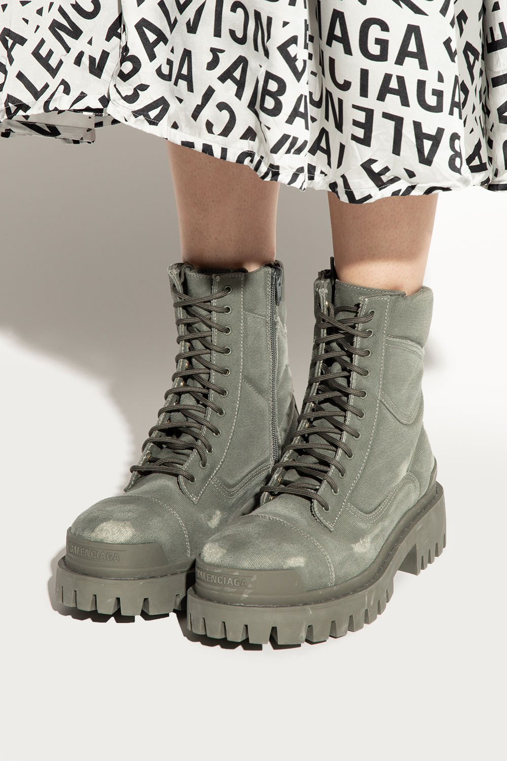 Grey hotsell combat boots